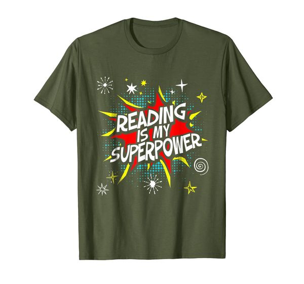 reading is my superpower t-shirt tee reader gift book, White;black