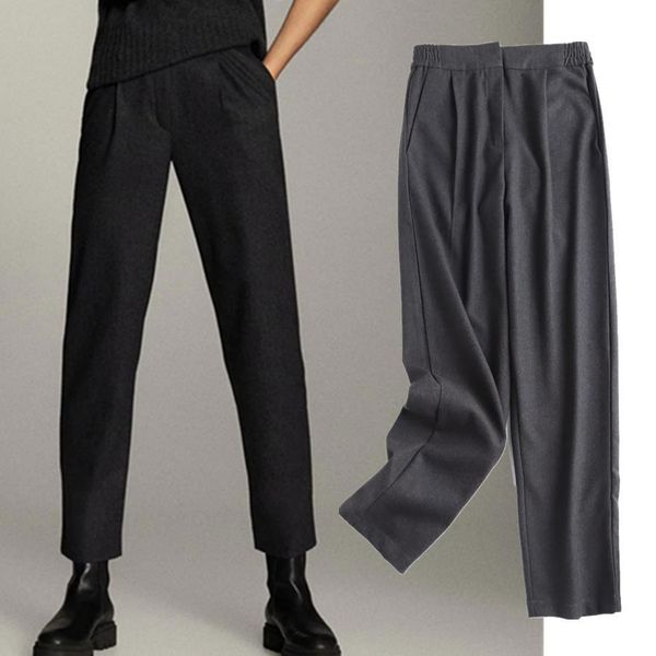 withered engand fashion simple solid women capri pleated wool winter straight pantalones mujer pantalon femme trousers, Black;white
withered engand fashion simple solid women capri pleated wool winter straight pantalones mujer pantalon femme trousers, Black;white