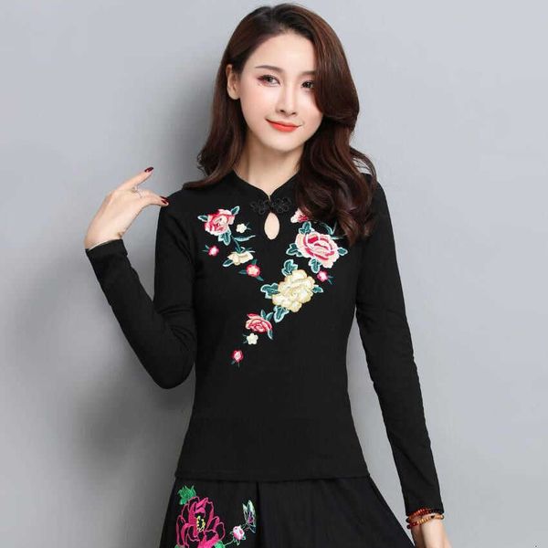 women's t-shirt 95% cotton women ethnic embroidery vintage t shirt long sleeve 4xl 5xl plus size stand collar black white red 89o9
women's t-shirt 95% cotton women ethnic embroidery vintage t shirt long sleeve 4xl 5xl plus size stand collar black white red 89o9