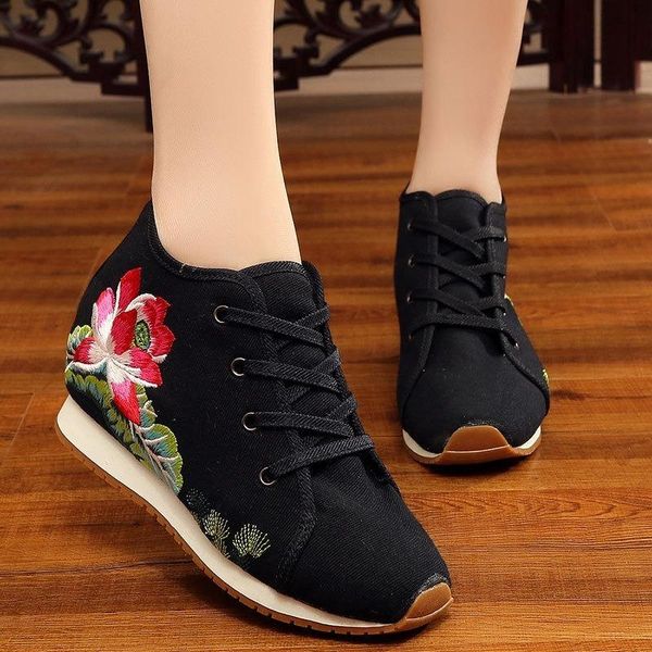 dress shoes old peking womens embroidered cotton fabric ethnic vintage casual woman wedge platform hidden heel shoe ladies, Black
dress shoes old peking womens embroidered cotton fabric ethnic vintage casual woman wedge platform hidden heel shoe ladies, Black