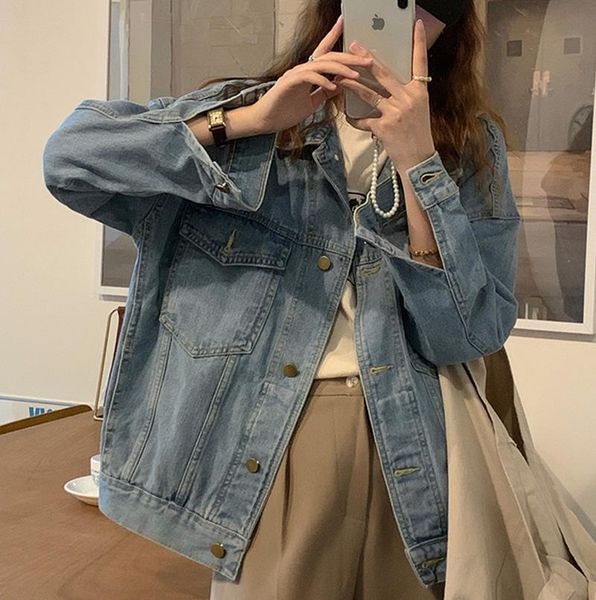 women's vests 2021 autumn style cotton multi-pocket denim long-sleeved jacket thin retro loose wild student, Black;white
women's vests 2021 autumn style cotton multi-pocket denim long-sleeved jacket thin retro loose wild student, Black;white