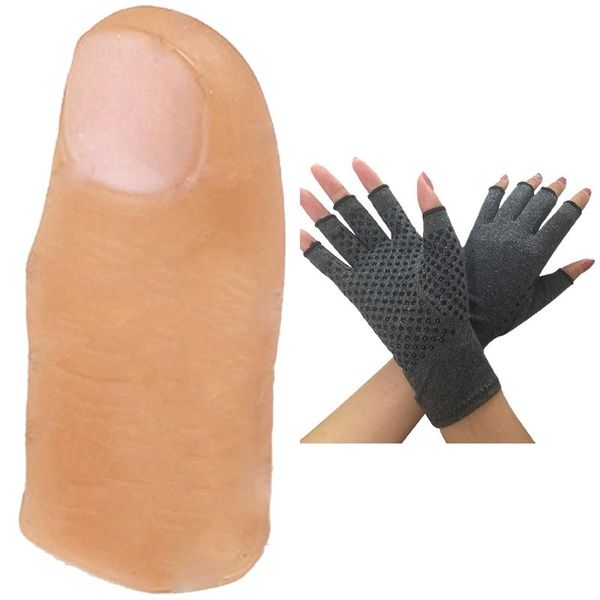cycling gloves 5pcs simulation finger sleeve fake thumb tip magic prank trick prop toys with compression glove 1 pair l, Black
cycling gloves 5pcs simulation finger sleeve fake thumb tip magic prank trick prop toys with compression glove 1 pair l, Black