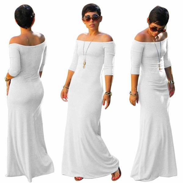 party dresses dress women wholesale office lady bodycon stretch off shoulder streetwear solid elegant half sleeve maxi drop, White;black
party dresses dress women wholesale office lady bodycon stretch off shoulder streetwear solid elegant half sleeve maxi drop, White;black