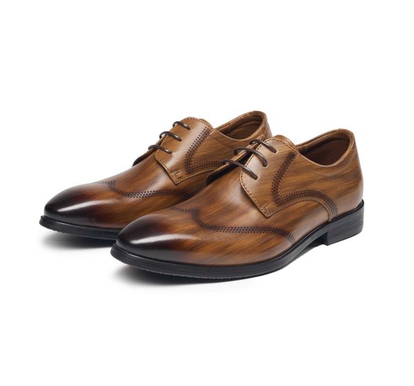 2021 men's leather shoes business fashion two-color trend breathable youth formal, Black
2021 men's leather shoes business fashion two-color trend breathable youth formal, Black