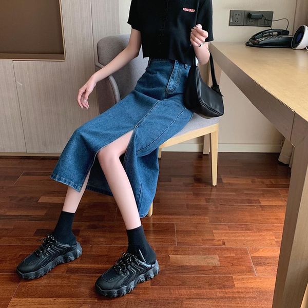 skirts split denim skirt women's mid-length 2021 spring and autumn bag hip straight high waist a-line, Black
skirts split denim skirt women's mid-length 2021 spring and autumn bag hip straight high waist a-line, Black