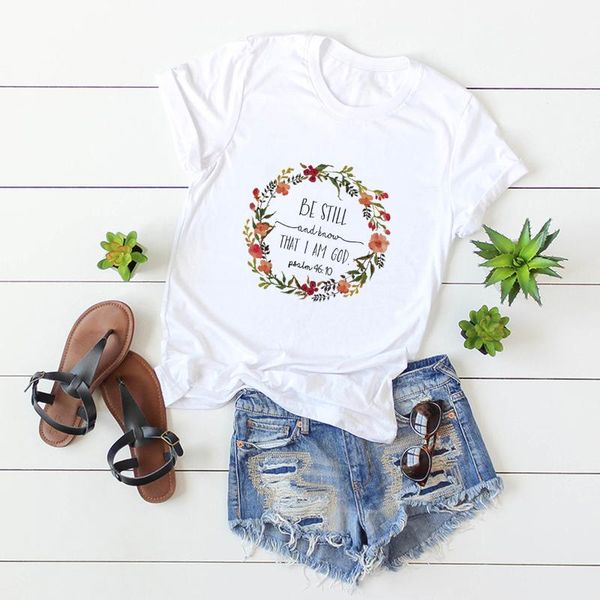 women's t-shirt summer short sleeve woman t shirt garland print tshirt casual tee, White
women's t-shirt summer short sleeve woman t shirt garland print tshirt casual tee, White