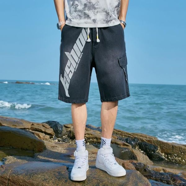 men's shorts plus size 8xl-m men casual loose summer solid denim trousers button up student streetwear fashion korean style all-match, White;black
men's shorts plus size 8xl-m men casual loose summer solid denim trousers button up student streetwear fashion korean style all-match, White;black