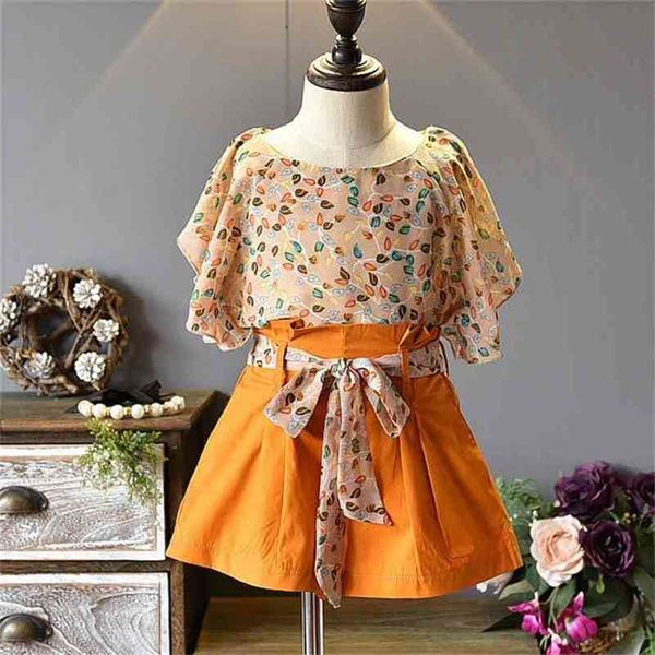 summer girls' clothing sets fashion korean chiffon short-sleeved+ pants 2pcs baby kids clothes suit children 210625, White
summer girls' clothing sets fashion korean chiffon short-sleeved+ pants 2pcs baby kids clothes suit children 210625, White
