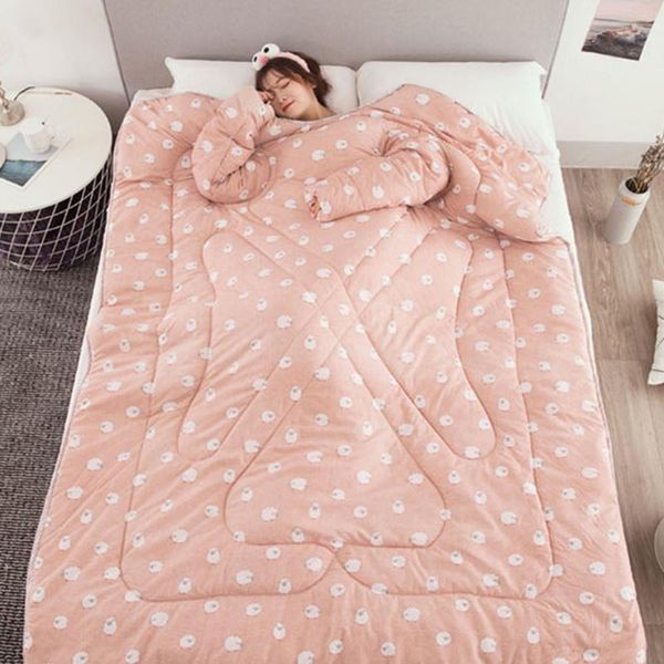 winter anti-kick lazy quilt with sleeves keep warm thicken multifunction blanket for student dormitory home office quilts comforters & sets
winter anti-kick lazy quilt with sleeves keep warm thicken multifunction blanket for student dormitory home office quilts comforters & sets