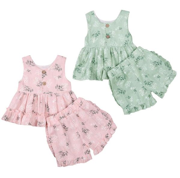 clothing sets focusnorm 0-4y summer kids girls clothes floral printed sleeveless dress shorts 2pcs outfits, White
clothing sets focusnorm 0-4y summer kids girls clothes floral printed sleeveless dress shorts 2pcs outfits, White