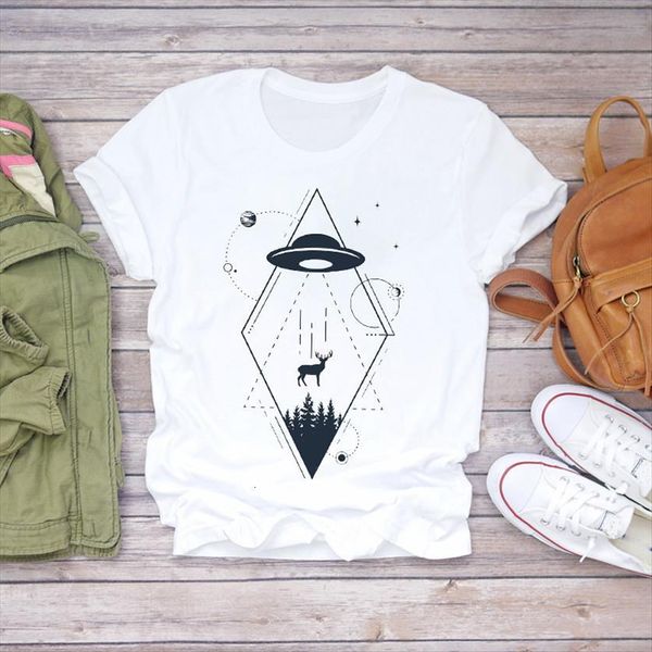 short sleeve adventure ufo funny womens t shirt print clothes ladies graphic female tee, White
short sleeve adventure ufo funny womens t shirt print clothes ladies graphic female tee, White