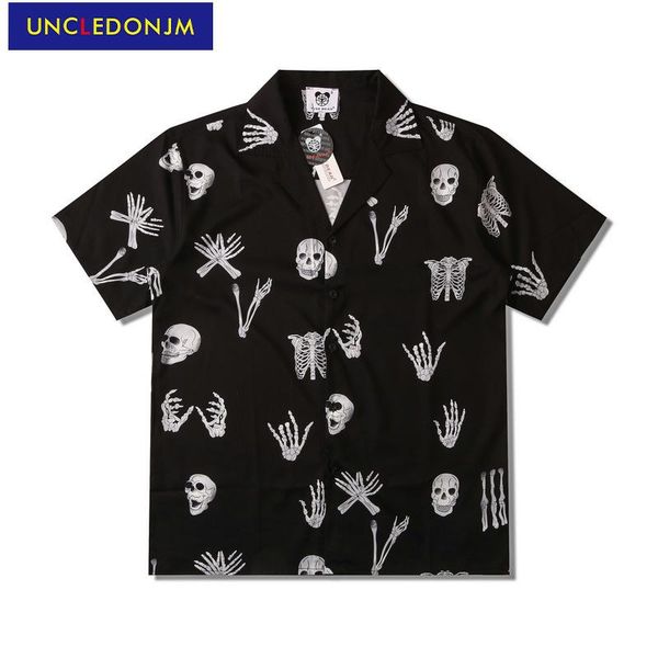 men's casual shirts uncledonjm skulls hip hop streetwear men summer beach shirt mens clothing button up harajuku cs070, White;black
men's casual shirts uncledonjm skulls hip hop streetwear men summer beach shirt mens clothing button up harajuku cs070, White;black
