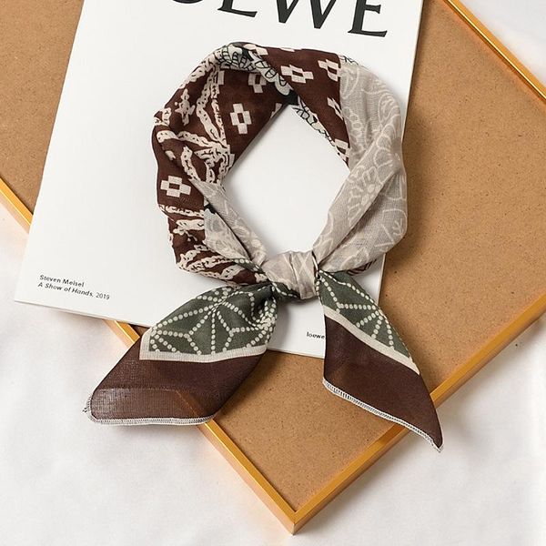 scarves women vintage square head scarf bright cotton small bandana soft print foulard headwear, Blue;gray
scarves women vintage square head scarf bright cotton small bandana soft print foulard headwear, Blue;gray