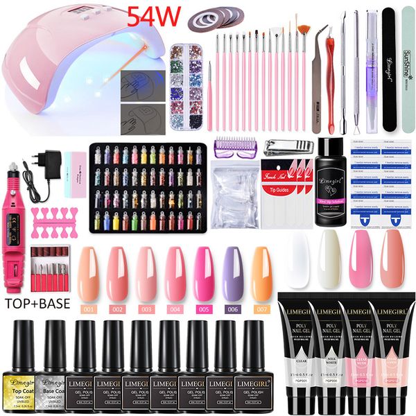 manicure with 54w led lamp 20000rpm drill machine uv led polish poly gel kit nail tools set
manicure with 54w led lamp 20000rpm drill machine uv led polish poly gel kit nail tools set