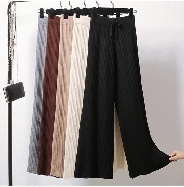 women's pants & capris elastic waist wide leg thick warm trousers casual outerwear women knit autumn winter fashion, Black;white
women's pants & capris elastic waist wide leg thick warm trousers casual outerwear women knit autumn winter fashion, Black;white