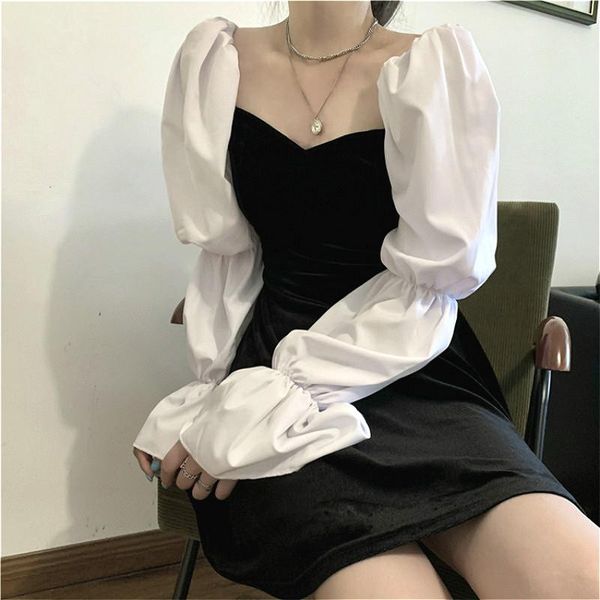 casual dresses elegant mini dress women office lady vintage midi 2021 autumn square collar long sleeve party one piece korea, Black;gray
casual dresses elegant mini dress women office lady vintage midi 2021 autumn square collar long sleeve party one piece korea, Black;gray