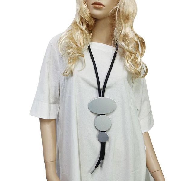 yd&ydbz handmade aluminum sheet geometric pendant necklace women long leather rubber rope jewelry clothing match necklaces, Silver
yd&ydbz handmade aluminum sheet geometric pendant necklace women long leather rubber rope jewelry clothing match necklaces, Silver