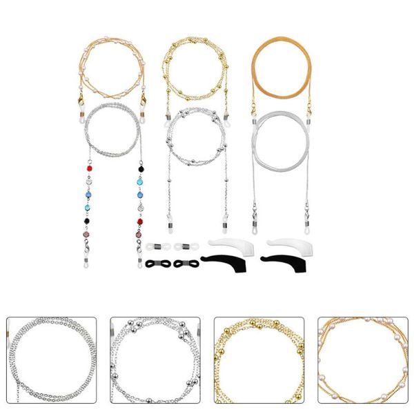 set of fashionable eyeglasses anti-lost chains chic beaded glasses pendant necklaces, Silver
set of fashionable eyeglasses anti-lost chains chic beaded glasses pendant necklaces, Silver