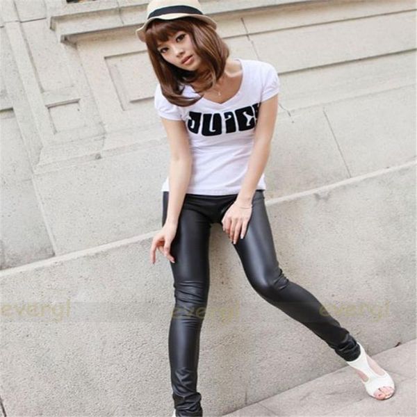 women's leggings women stretch faux leather high waist hip pants sheath slim fit clothing, Black
women's leggings women stretch faux leather high waist hip pants sheath slim fit clothing, Black