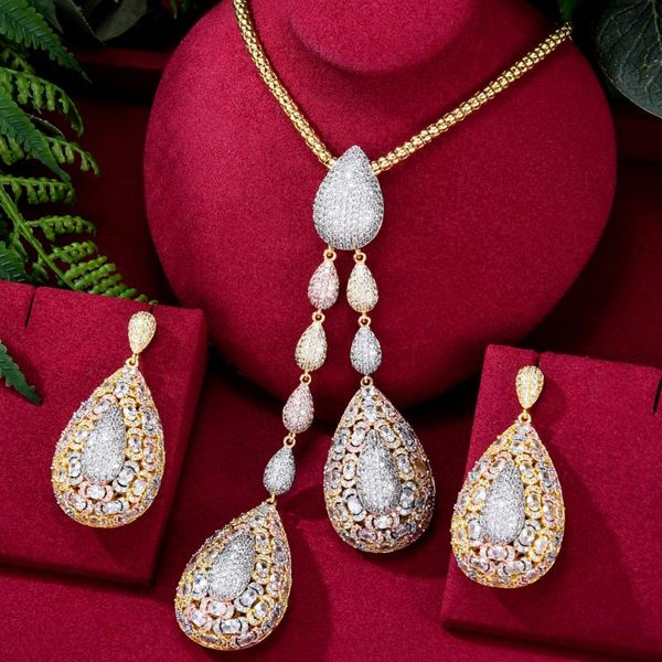 earrings & necklace blachette gorgeous shining dubai africa water drop long pendant earring set women's zircon wedding party daily jewe, Silver
earrings & necklace blachette gorgeous shining dubai africa water drop long pendant earring set women's zircon wedding party daily jewe, Silver