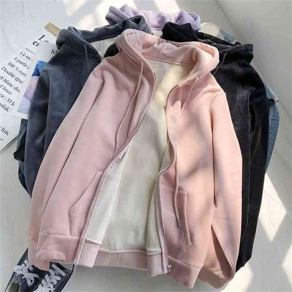 winter sweatshirt women movement white hooded plus velvet thick zipper up hoodie casual oversized black gray woman clothes 210809
winter sweatshirt women movement white hooded plus velvet thick zipper up hoodie casual oversized black gray woman clothes 210809