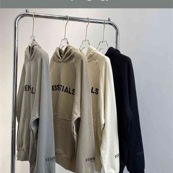 21 autumn winter new high street fashion ess correct version fog offset letter hooded pullover for men and women, Black
21 autumn winter new high street fashion ess correct version fog offset letter hooded pullover for men and women, Black