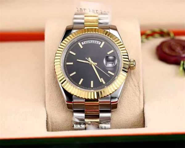 classic men's watch full automatic movement three needle tooth ring double calendar shows accurate travel time steel shell 41mm sapphir, Slivery;brown
classic men's watch full automatic movement three needle tooth ring double calendar shows accurate travel time steel shell 41mm sapphir, Slivery;brown