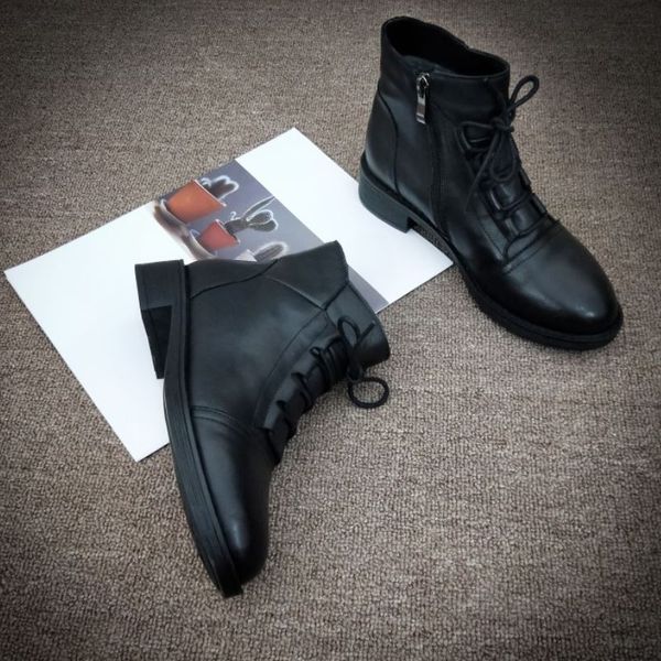 real leather women ankle boots cross strap zipper winter shoes woman warm office lady daily fashion footwear size 34-41, Black
real leather women ankle boots cross strap zipper winter shoes woman warm office lady daily fashion footwear size 34-41, Black