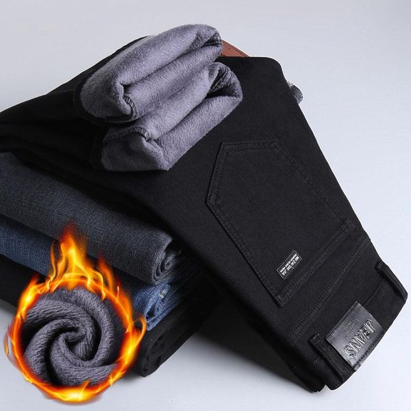 men's jeans 2021 winter plus fleece warm business casual loose straight stretch denim trousers brand male fashion pants, Blue
men's jeans 2021 winter plus fleece warm business casual loose straight stretch denim trousers brand male fashion pants, Blue