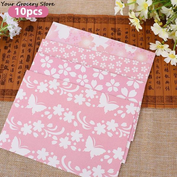 

gift wrap 10pcs per pack sakura envelope writing letter paper stationery beautiful flower office school supply