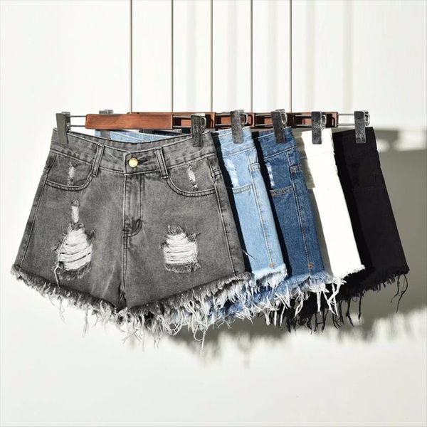 plus size s 6xl shorts women jean high waist pants fringe white ants black summer vintage denim, Blue
plus size s 6xl shorts women jean high waist pants fringe white ants black summer vintage denim, Blue