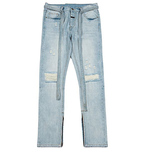 men's high street side zipper jeans fashion ripped drawing slim fit denim pants retro loose casual trousers, Blue
men's high street side zipper jeans fashion ripped drawing slim fit denim pants retro loose casual trousers, Blue