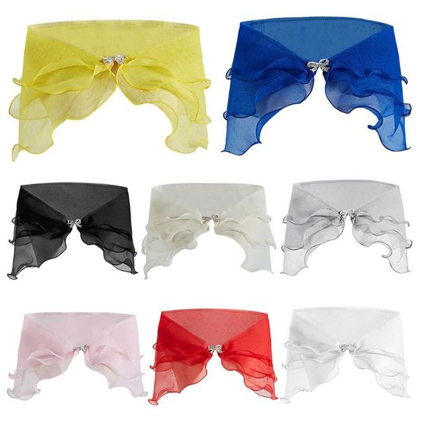 scarves 40gc women layered gauze shawl shrug rhinestone buckle wedding ruffles bolero capelet, Blue;gray
scarves 40gc women layered gauze shawl shrug rhinestone buckle wedding ruffles bolero capelet, Blue;gray