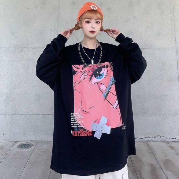 japanese gothic fashion street sweatshirts hip hop fb harajuku loose ins casual women's dark cartoon print 210608, Black
japanese gothic fashion street sweatshirts hip hop fb harajuku loose ins casual women's dark cartoon print 210608, Black