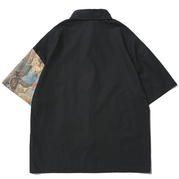 men's casual shirts aolamegs men's shirt bear printed sliced pockets load vintage loose shirts high street harajuku all the street, White;black
men's casual shirts aolamegs men's shirt bear printed sliced pockets load vintage loose shirts high street harajuku all the street, White;black