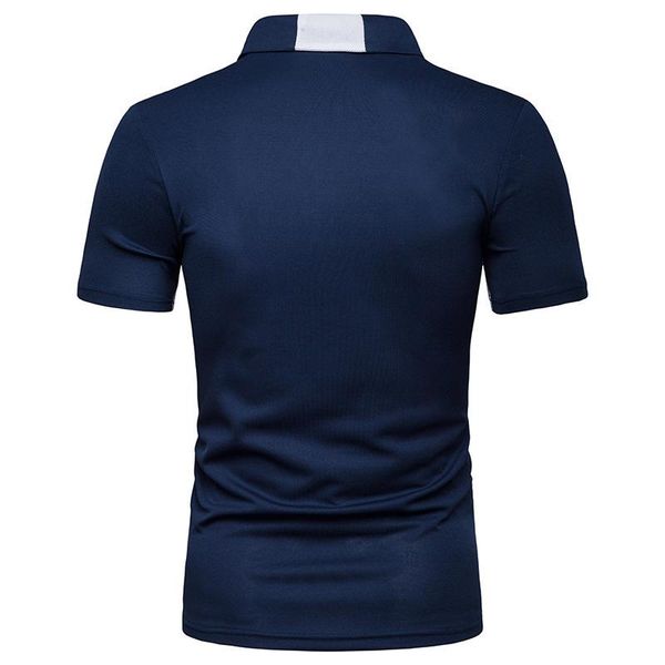 men's polos shirt summer fashion stitching casual short-sleeved t-shi european code personality men p022, White;black
men's polos shirt summer fashion stitching casual short-sleeved t-shi european code personality men p022, White;black