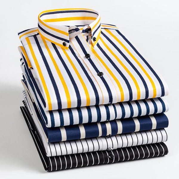 men's dress shirts men stripped long sleeve turndown collar smart casual shirt breathable non-iron office wear, White;black
men's dress shirts men stripped long sleeve turndown collar smart casual shirt breathable non-iron office wear, White;black