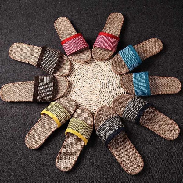 women/man flax slippers couple indoor slides floor linen home non-slip thick summer shoes fashion casual beach flat flip flops, Black
women/man flax slippers couple indoor slides floor linen home non-slip thick summer shoes fashion casual beach flat flip flops, Black