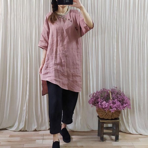 women's blouses & shirts women loose irregular length ramie blouse shirt ladies patchwork female 2021 vintage summer, White
women's blouses & shirts women loose irregular length ramie blouse shirt ladies patchwork female 2021 vintage summer, White