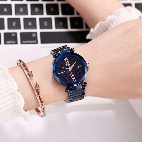 watch luxury waterproof star, Slivery;brown