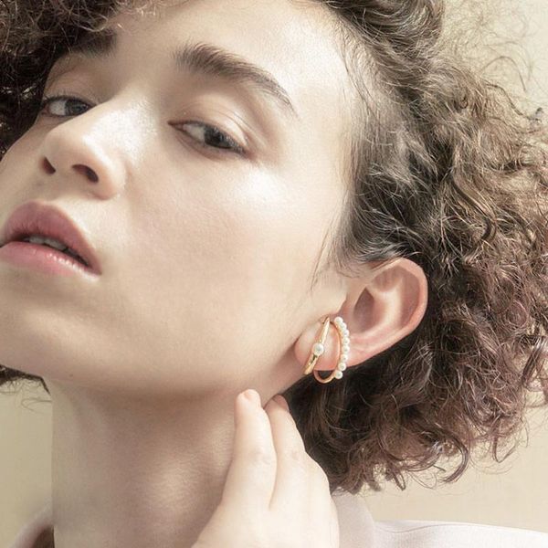 clip-on & screw back geometric pearl ear bone clip no holes female cold wind advanced sense retro simple personality cochlear, Silver
clip-on & screw back geometric pearl ear bone clip no holes female cold wind advanced sense retro simple personality cochlear, Silver