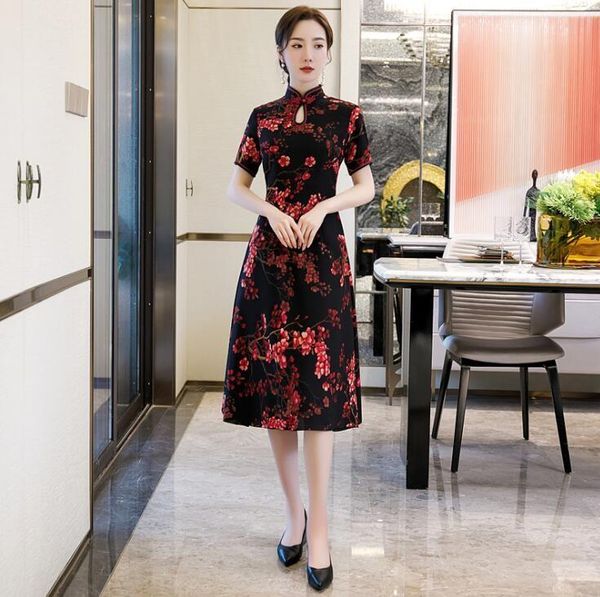 novelty drip collar print women cheongsam casual banquet a-line knee-length chinese dresses large size spring mother qipao gown ethnic cloth, Red
novelty drip collar print women cheongsam casual banquet a-line knee-length chinese dresses large size spring mother qipao gown ethnic cloth, Red