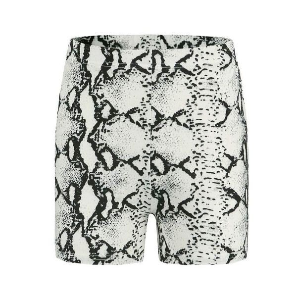 women's shorts snake print white women summer high waist skinny fit soft streetwear fashion bottoms 2021, White;black
women's shorts snake print white women summer high waist skinny fit soft streetwear fashion bottoms 2021, White;black