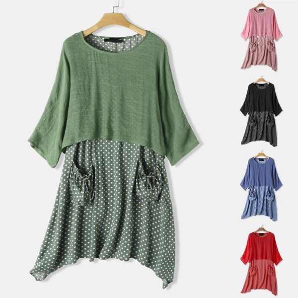 woman dress spring/autumn two pices set dot loose-fitting cotton linen seven-point sleeve plus size -5xl casual dresses, Black;gray
woman dress spring/autumn two pices set dot loose-fitting cotton linen seven-point sleeve plus size -5xl casual dresses, Black;gray