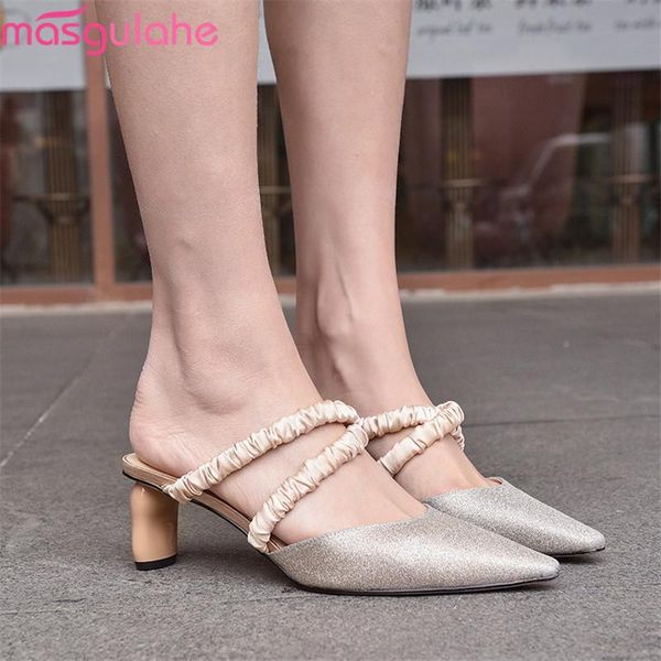 masgulahe 2021 women sandals pointed toe summer shoes unique high heels fashion party wedding woman, Black 
masgulahe 2021 women sandals pointed toe summer shoes unique high heels fashion party wedding woman, Black