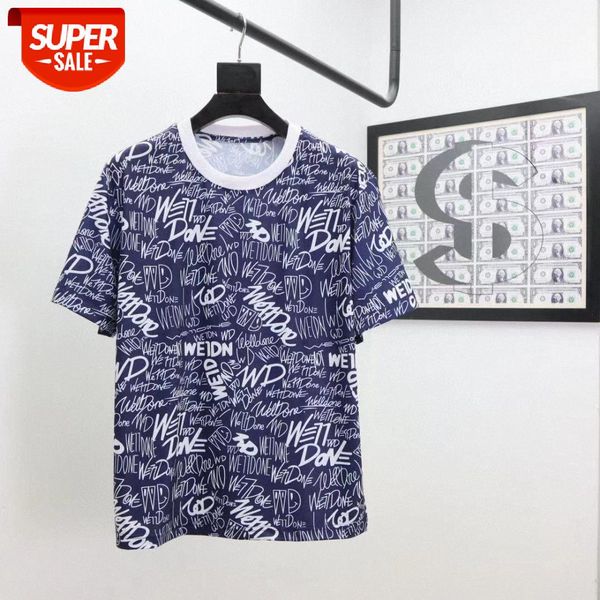 signed letters round neck pullover short sleeve men and women same batch #qw3b, White;black
signed letters round neck pullover short sleeve men and women same batch #qw3b, White;black