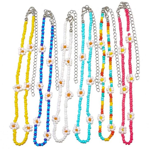 chokers 1pcs colorful flower beads necklace for women beaded strand fashion adjustable jewelry gift, Golden;silver
chokers 1pcs colorful flower beads necklace for women beaded strand fashion adjustable jewelry gift, Golden;silver