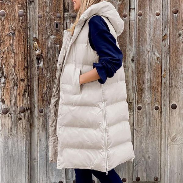 women's trench coats 2021 sleeveless jacket winter down coat solid color single-breasted casual hooded warm women for daily wear, Tan;black
women's trench coats 2021 sleeveless jacket winter down coat solid color single-breasted casual hooded warm women for daily wear, Tan;black