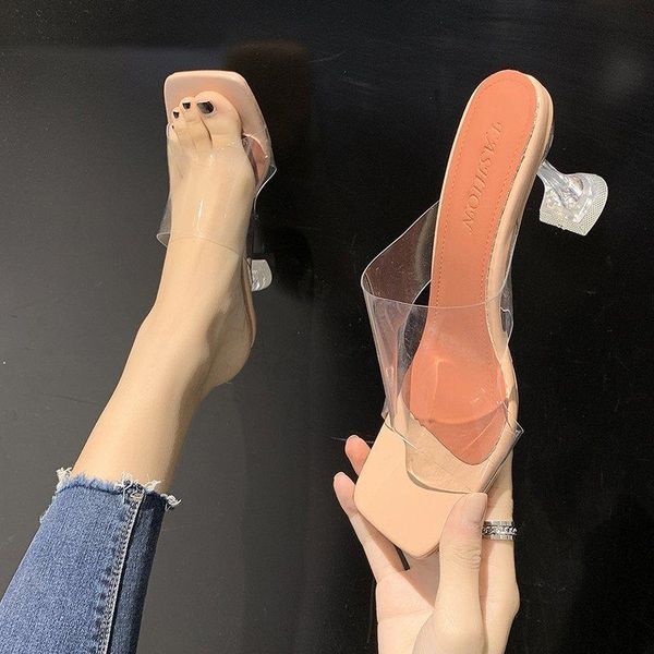fashion summer sandals pvc crystal open toed high heels women transparent heel slippers sandalias mujer big size 41 42, Black
fashion summer sandals pvc crystal open toed high heels women transparent heel slippers sandalias mujer big size 41 42, Black