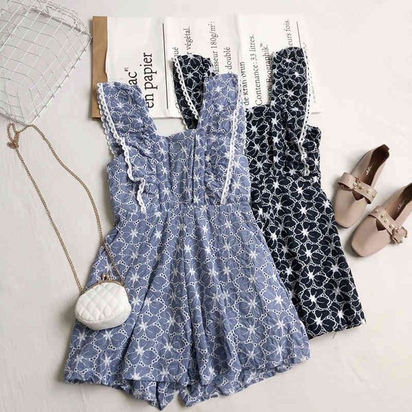 women's jumpsuits & rompers summer sweet women cotton playsuits embroidery lace hollow out crochet high waist wide leg shorts play, Black;white
women's jumpsuits & rompers summer sweet women cotton playsuits embroidery lace hollow out crochet high waist wide leg shorts play, Black;white